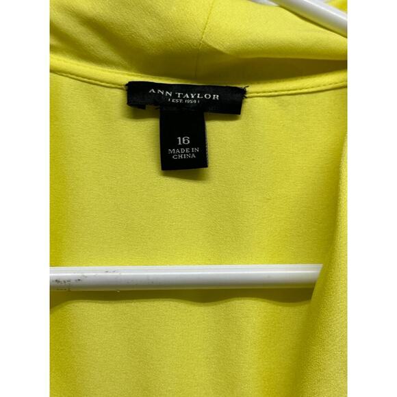 Ann Taylor Women Faux Wrap Tank Top Size 16 Butter Yellow Career - Picture 5 of 10